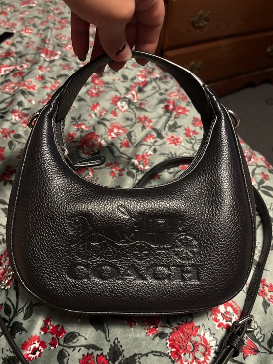 Coach Handbags - Coach Black Pebbled Leather Mini Hobo Shoulder Bag